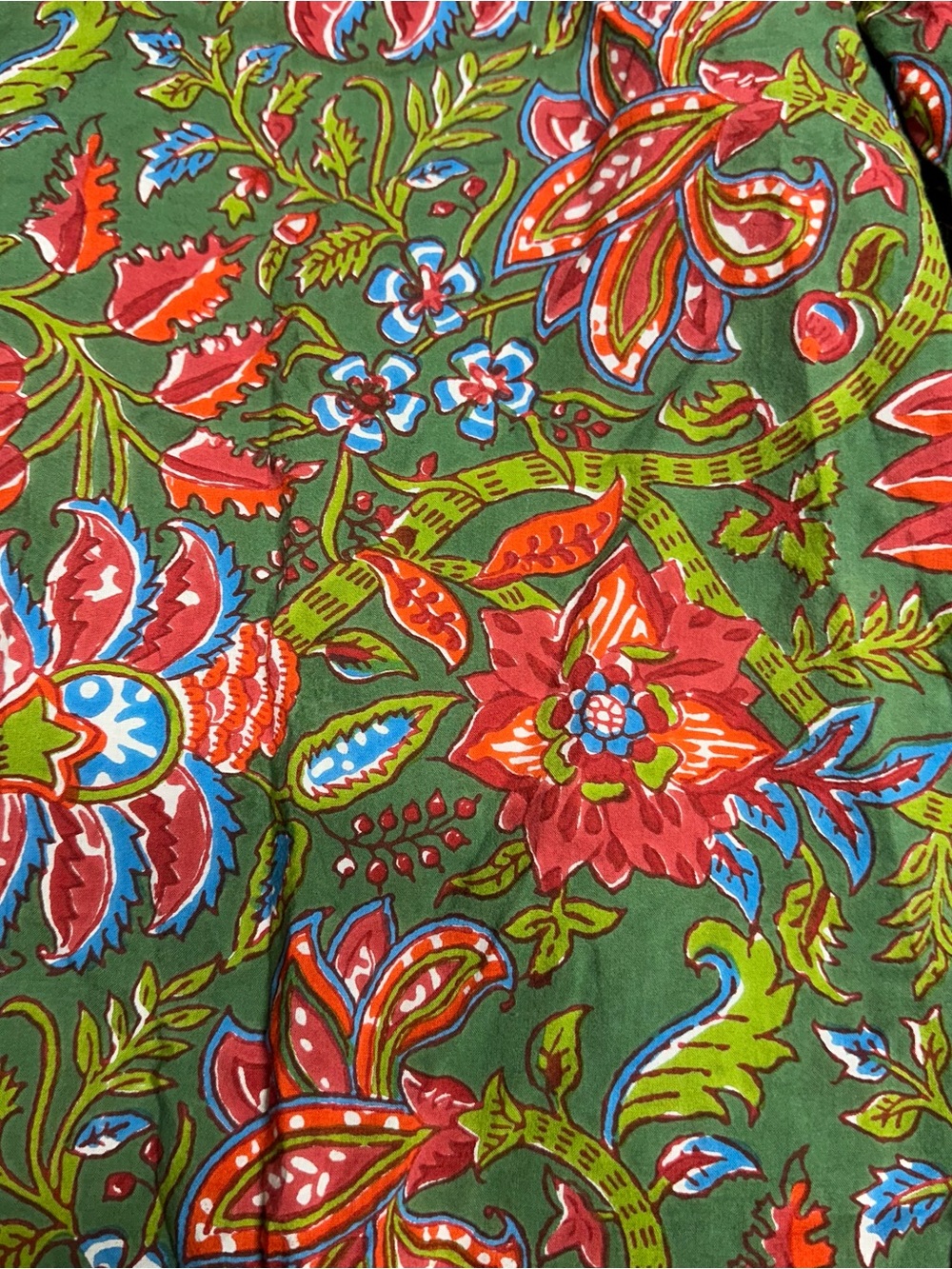 Boho floral loungewear set cotton maximalist india colorful pajamas natural - Picture 10 of 10